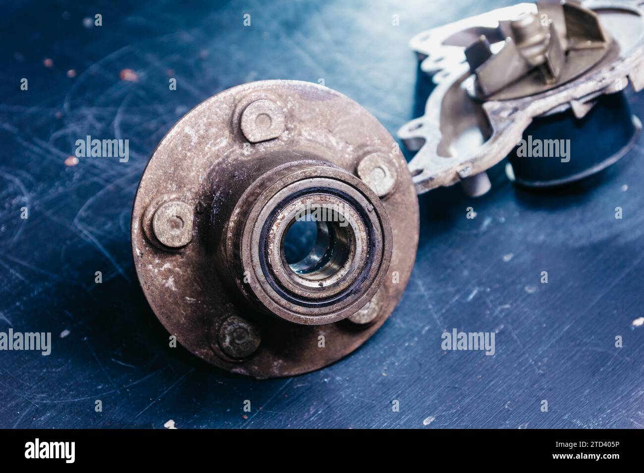 Rust used wheel hub, used auto parts recycling concept Stock Photo Alamy