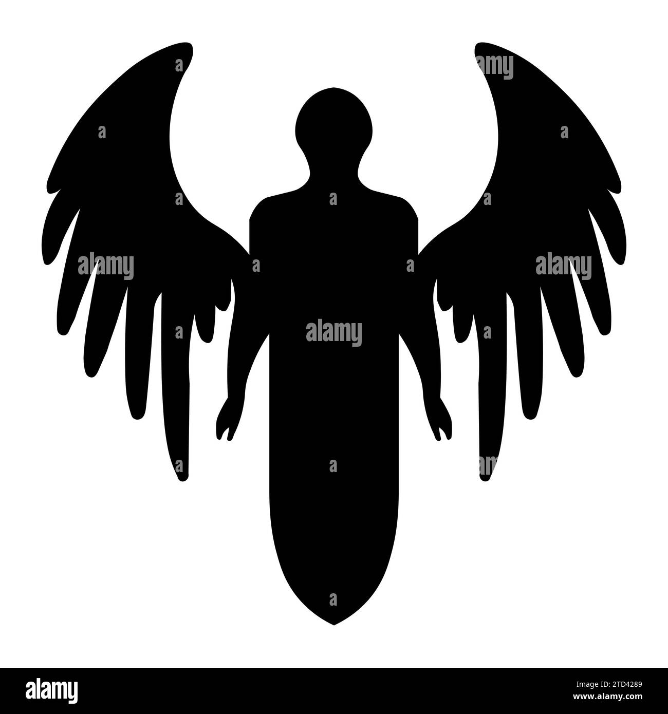 Angel vector black icon on white background Stock Vector Image & Art ...