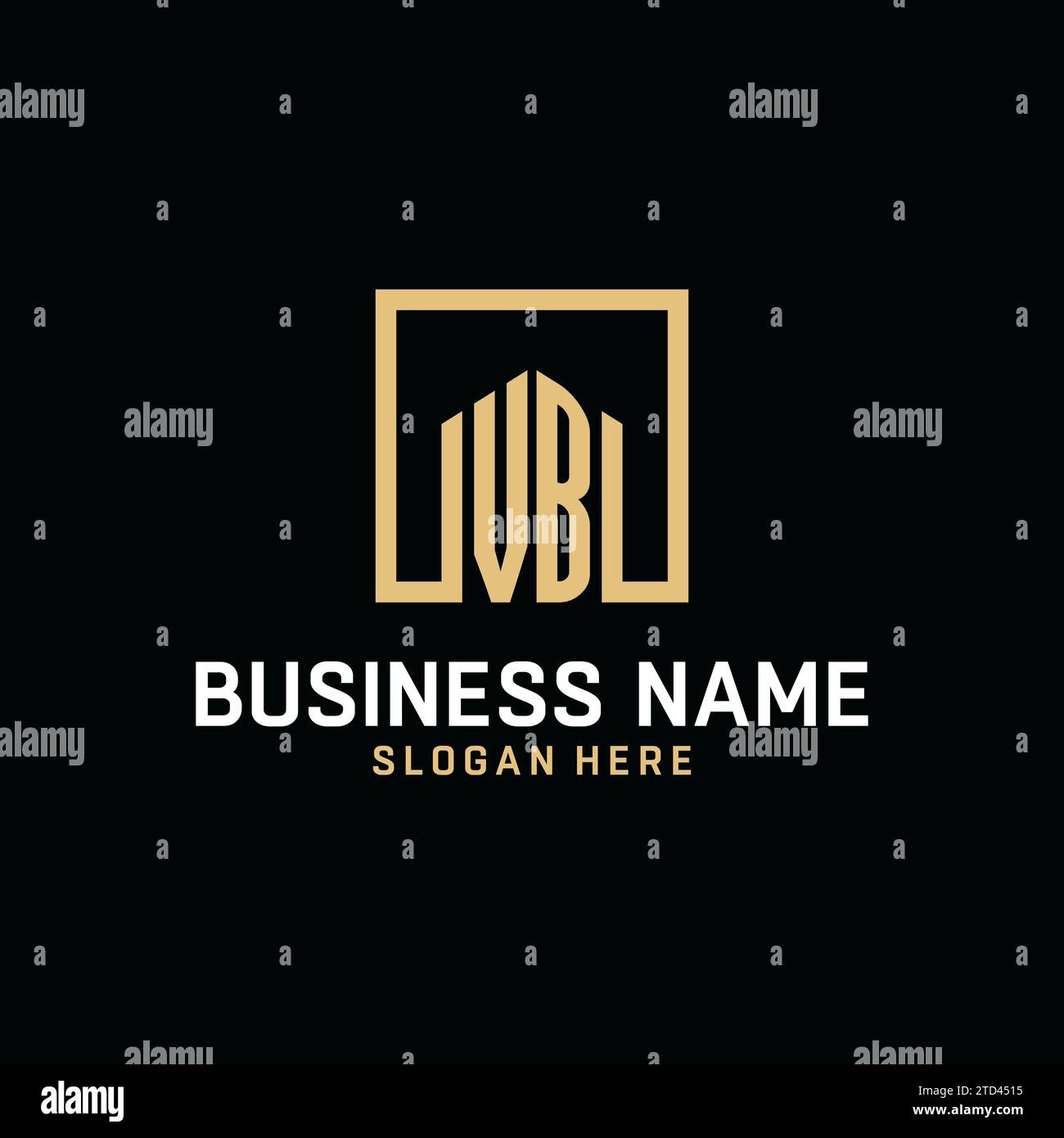 VB initial monogram logo design with square shape design inspiration ...
