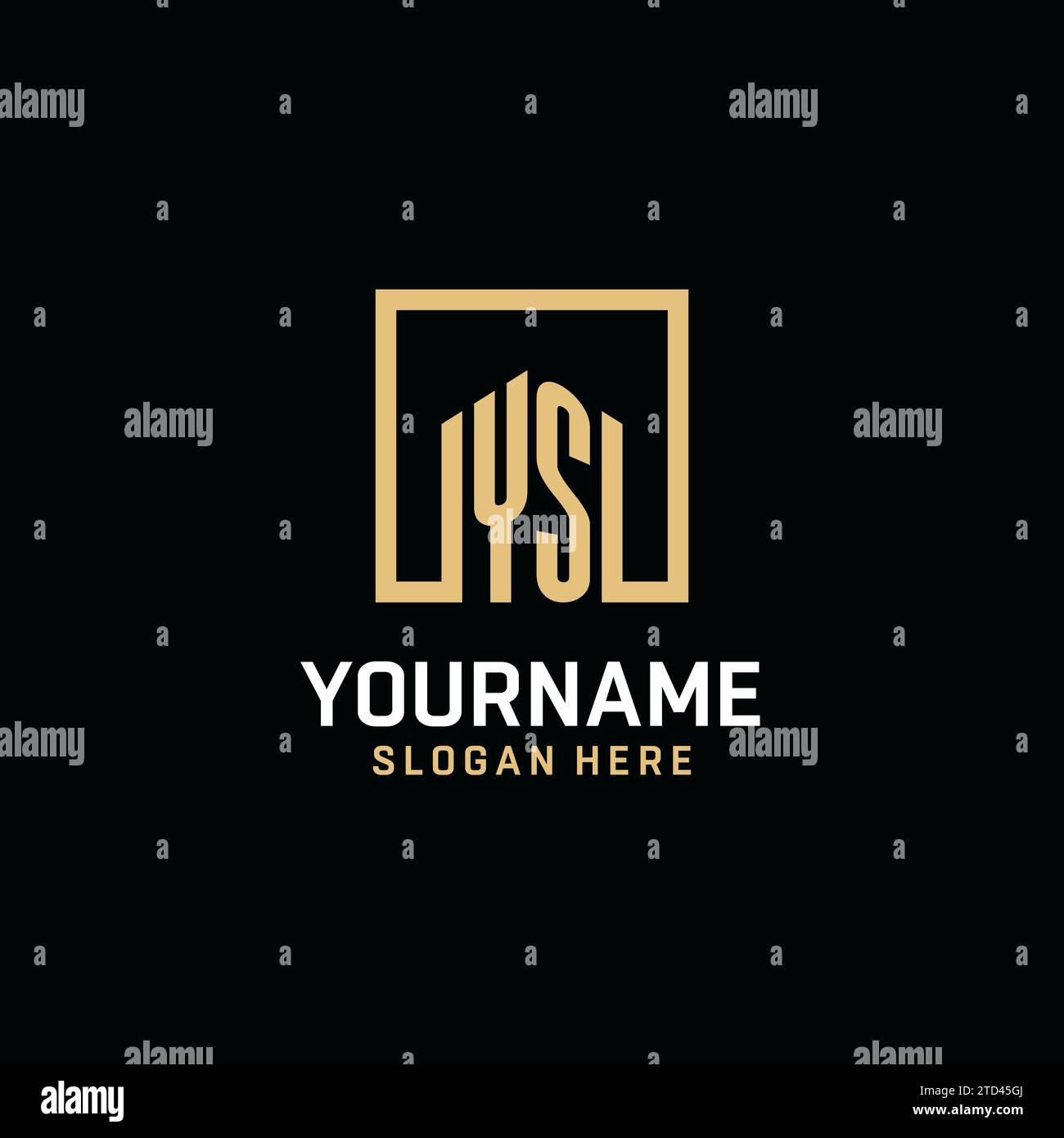 YS initial monogram logo design with square shape design inspiration ...