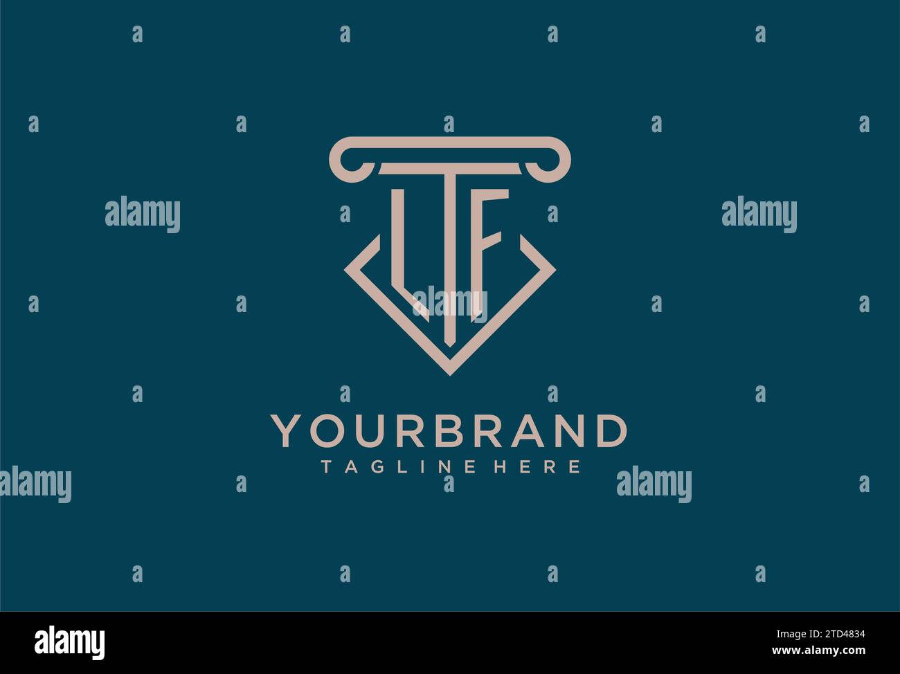 LF initial with pillar icon design, clean and modern attorney, legal ...