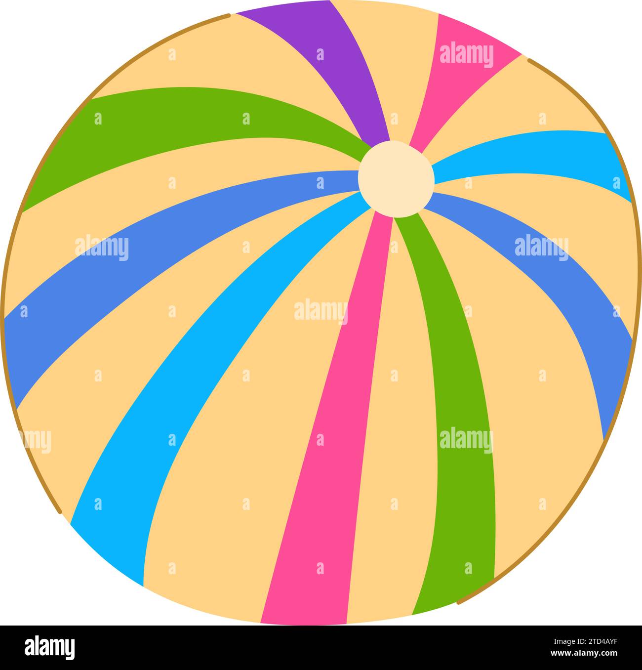 yellow beach ball cartoon vector illustration Stock Vector Image & Art