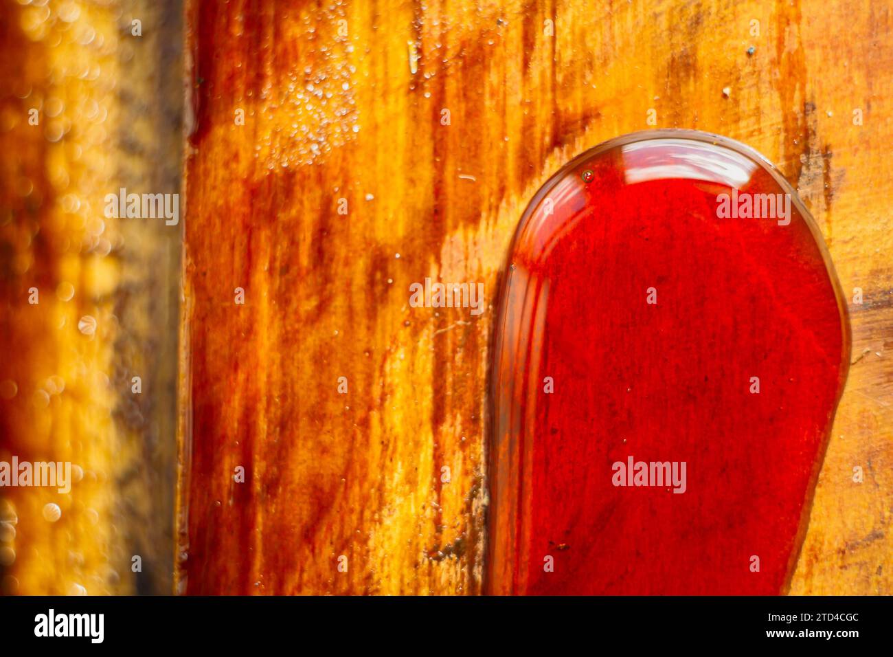 Processing solid wood with varnish and epoxy. furniture restoration