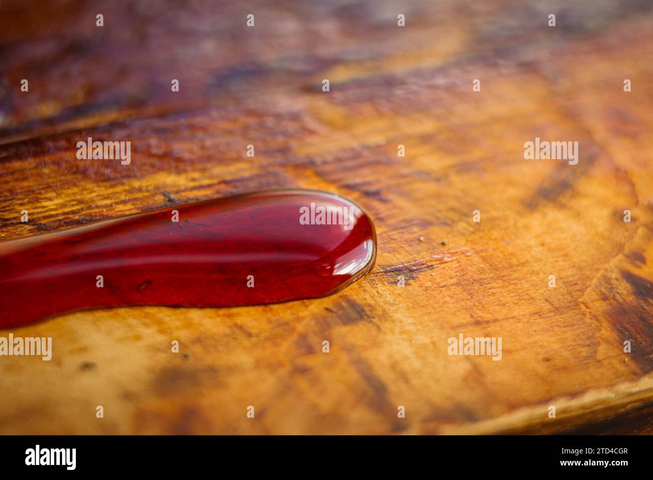 Processing solid wood with varnish and epoxy. furniture restoration Stock Photo Alamy