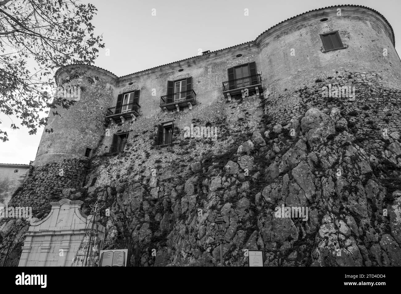 The main monument of the town, it was founded as a watchtower by the Lombards, and in 1269 by Charles I of Anjou it was donated to Barrasio, who gover Stock Photo