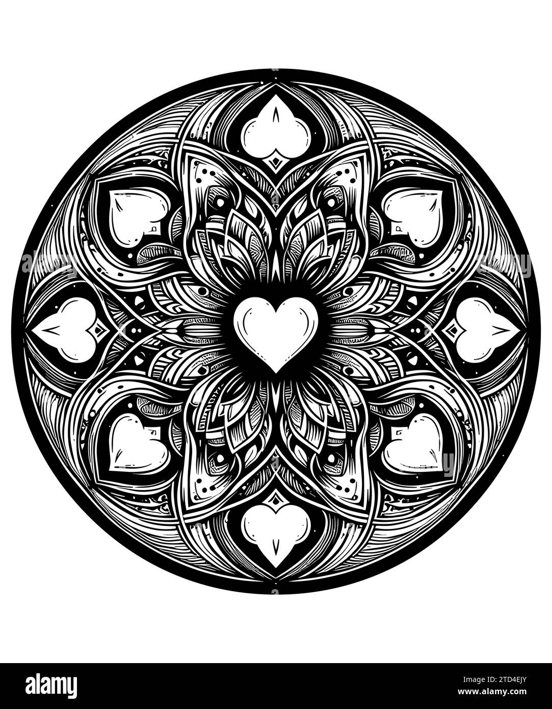 Love Coloring Pages For Valentine s Day Stock Vector Image Art Alamy