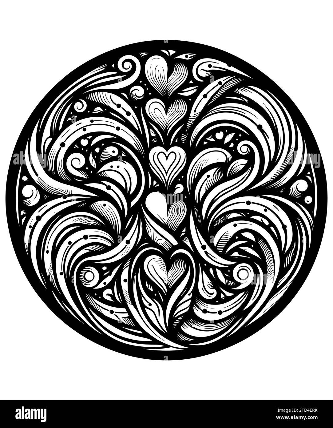 Love Coloring Pages For Valentine s Day Stock Vector Image Art Alamy