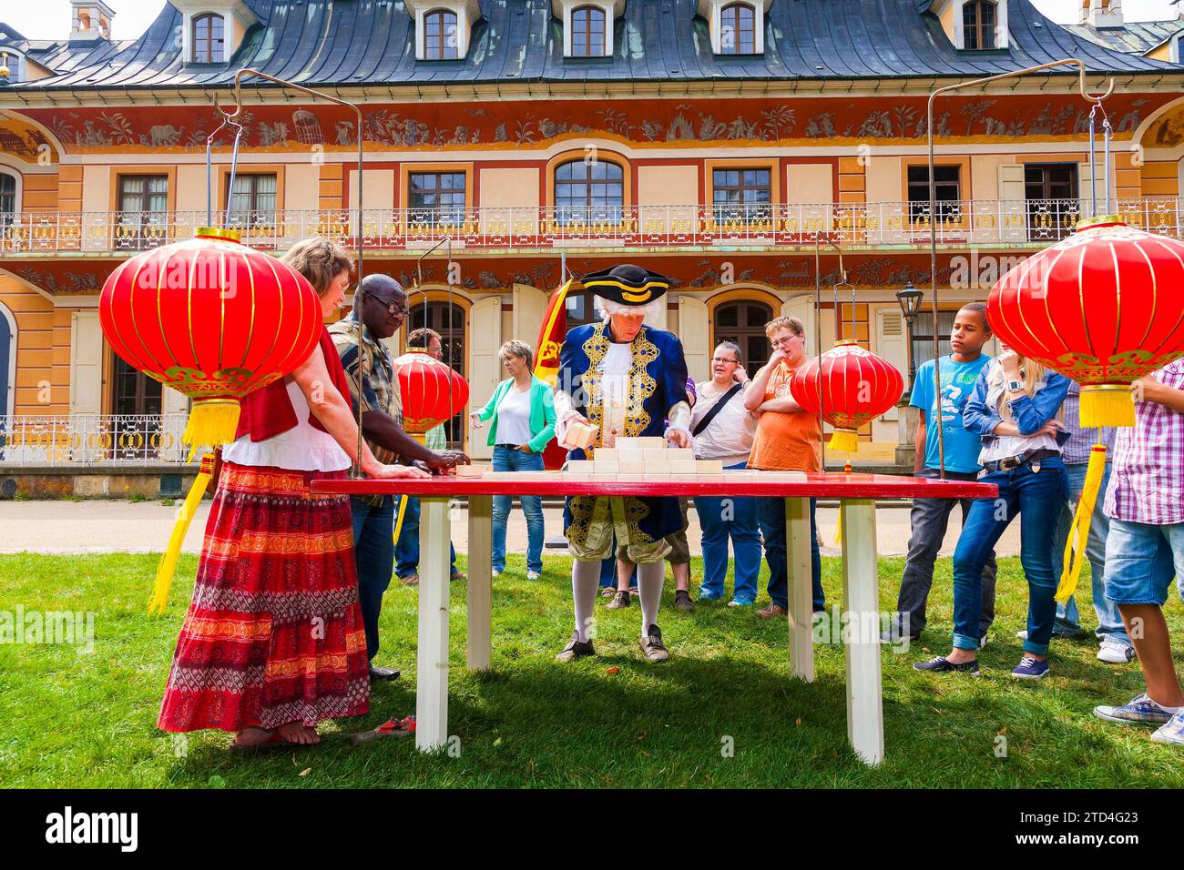 Pillnitz Baroque Park, Games Weekend Stock Photo