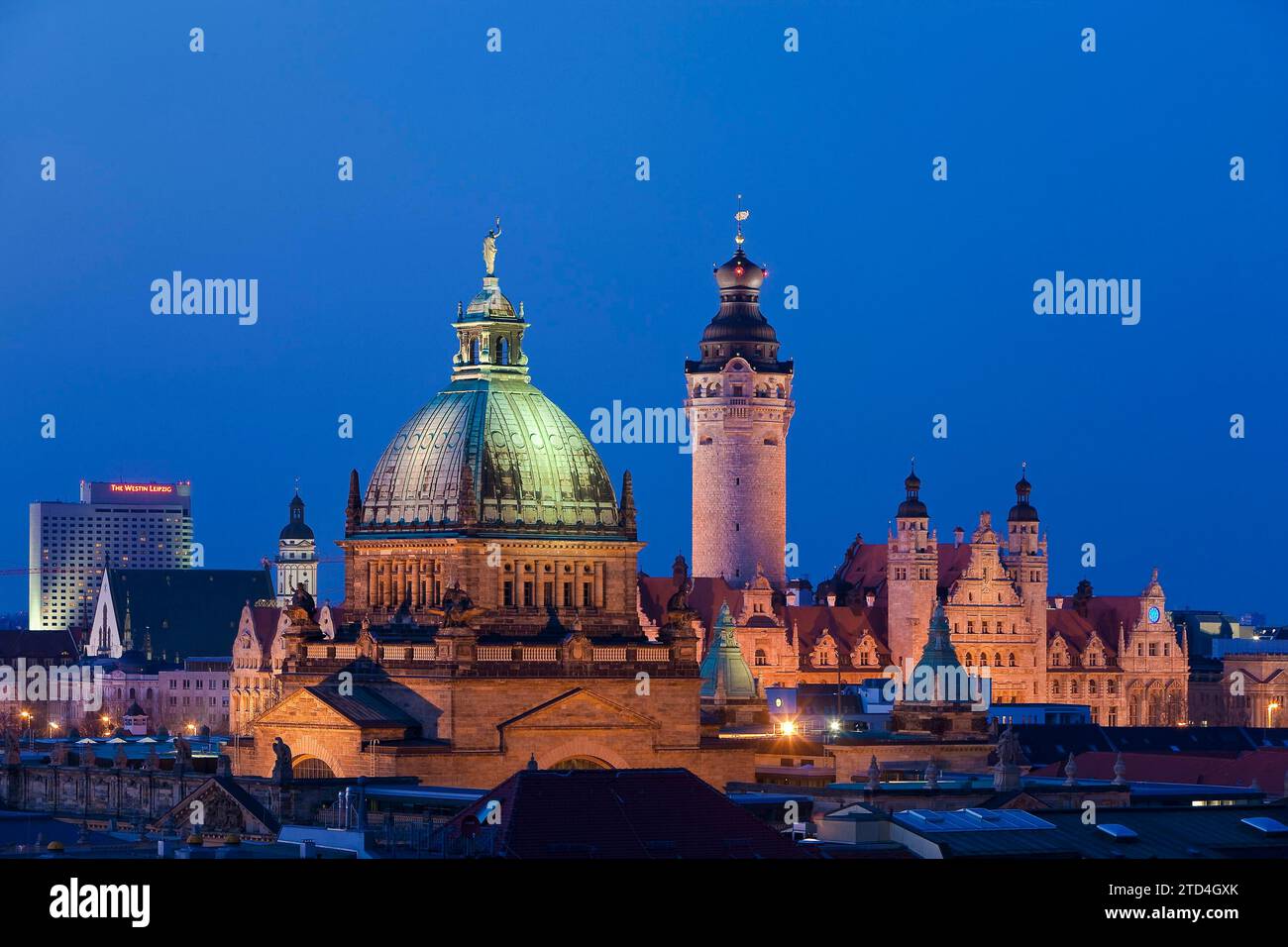 View of the Leipzig skyline Stock Photo - Alamy