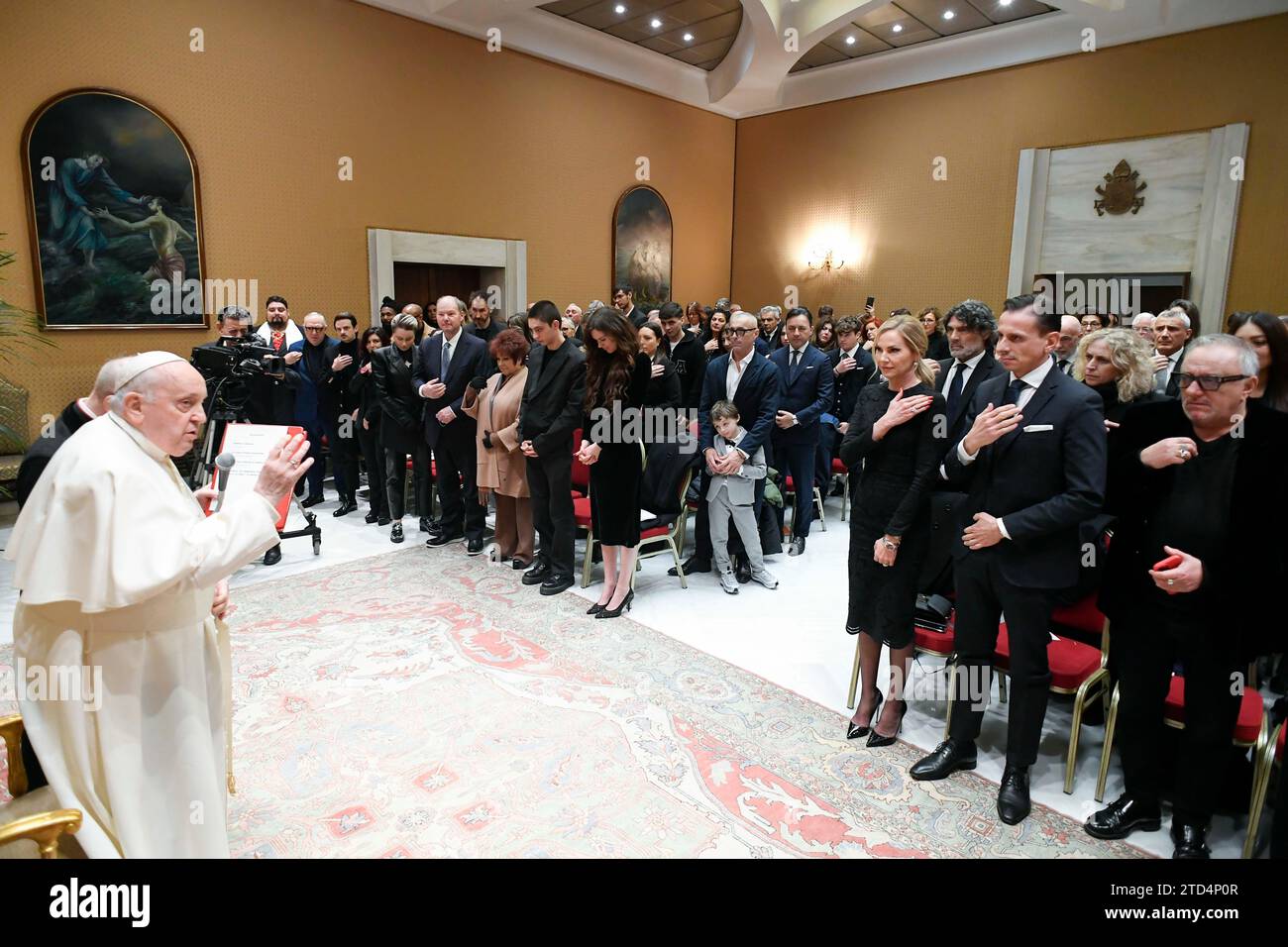 Italy, Rome, Vatican, 2023/12/16.Pope Francis receives in audience the
