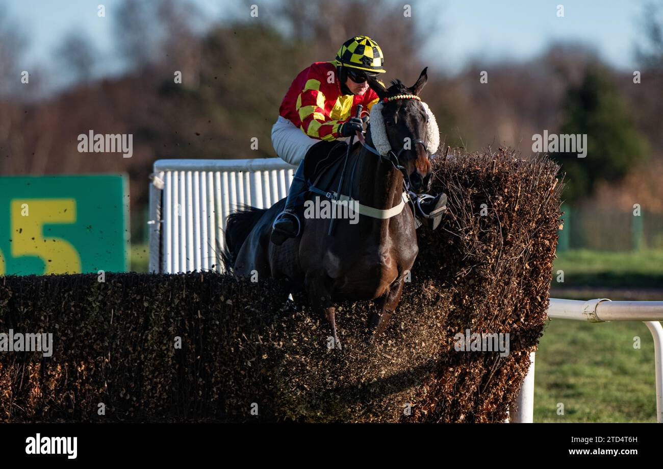 Doncaster, UK. 16th December, 2023. Doncaster, United Kingdom. Saturday 16th December 2023. Onemorefortheroad and Jack Quinlan win the The 6 Horse Challenge at Bet365 Handicap Steeple Chase for trainer Neil King and owners Rupert Dubai Racing. Credit JTW Equine Images / Alamy Live News Credit: JTW Equine Images/Alamy Live News Stock Photo