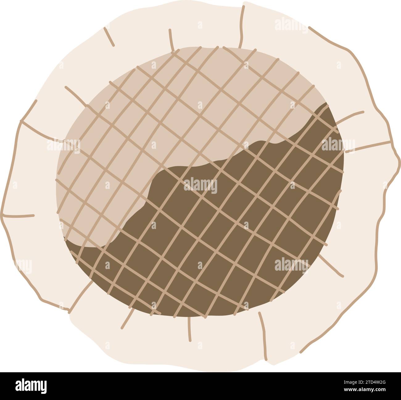 black teabag cartoon vector illustration Stock