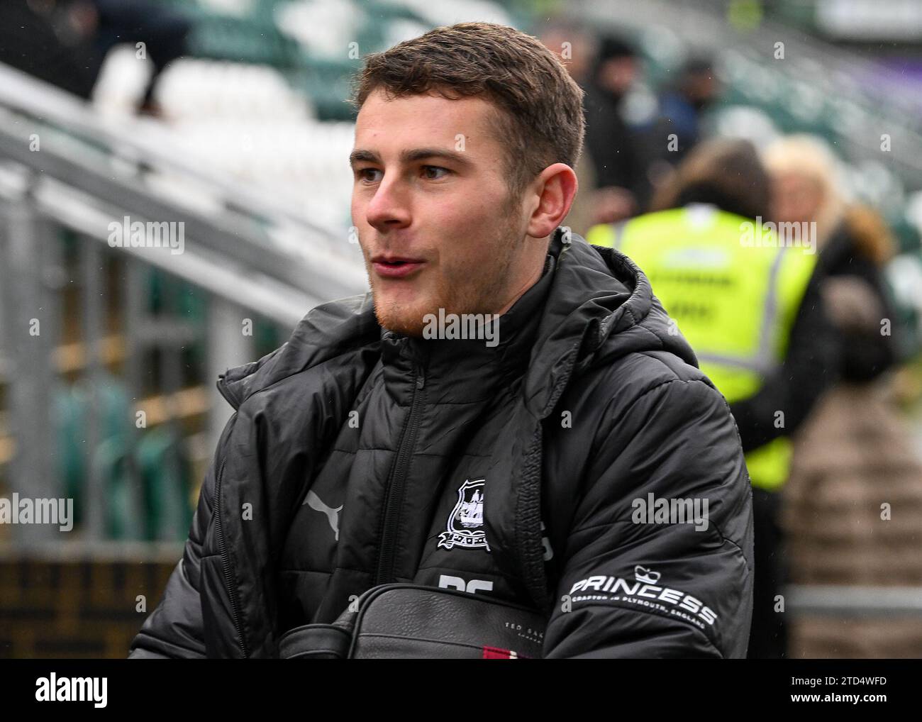 Adam Randell 20 of Plymouth Argyle arrives during the Sky Bet