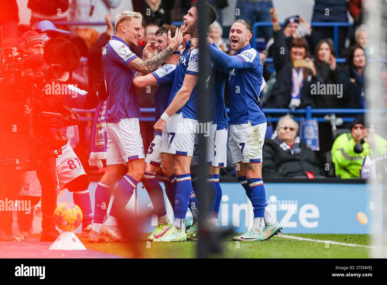 Ipswich Town forward Nathan Broadhead (33) scores a GOAL 10 and celebrates during the Ipswich