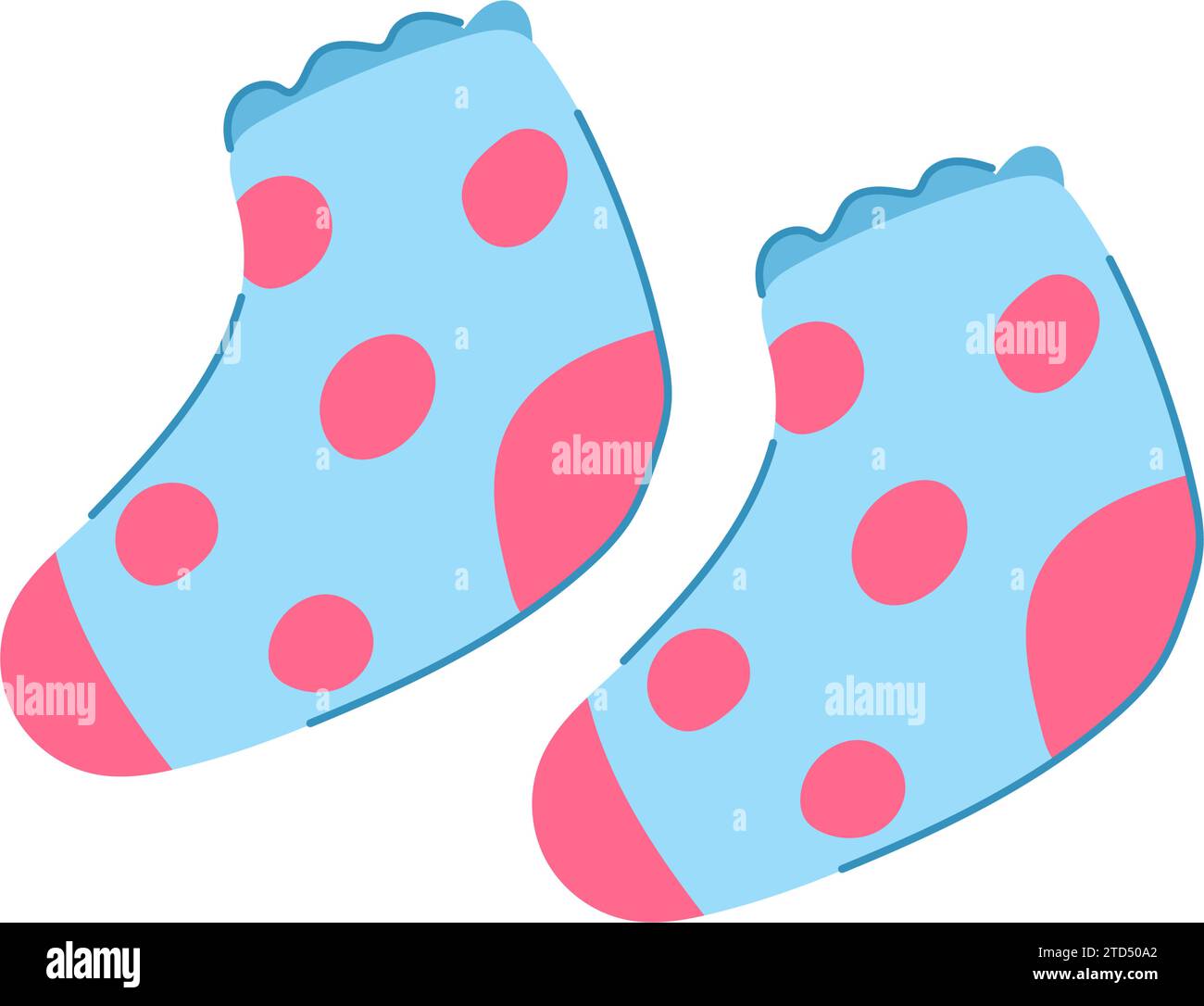 different toddler socks cartoon vector illustration Stock Vector Image