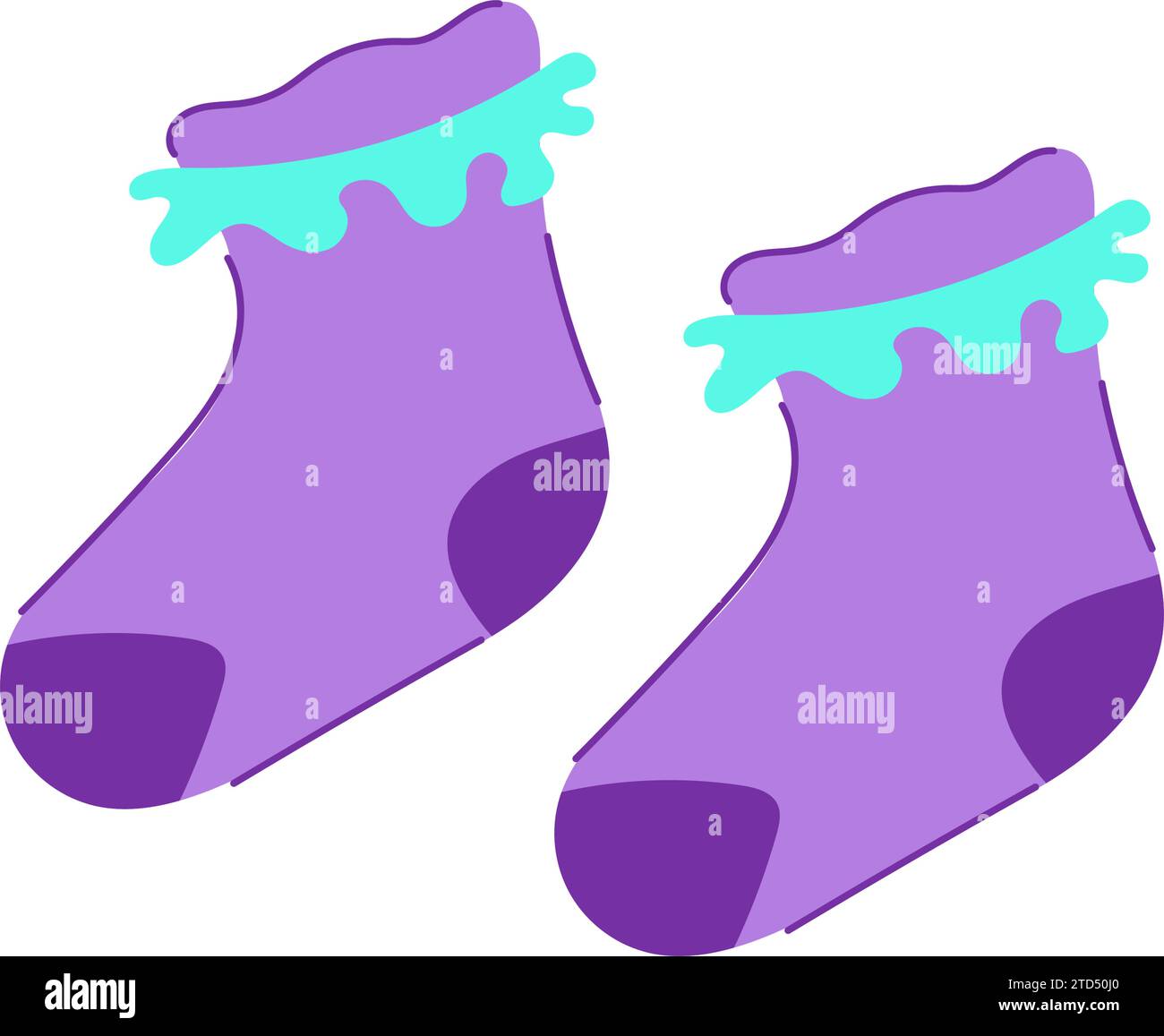 element toddler socks cartoon vector illustration Stock Vector Image