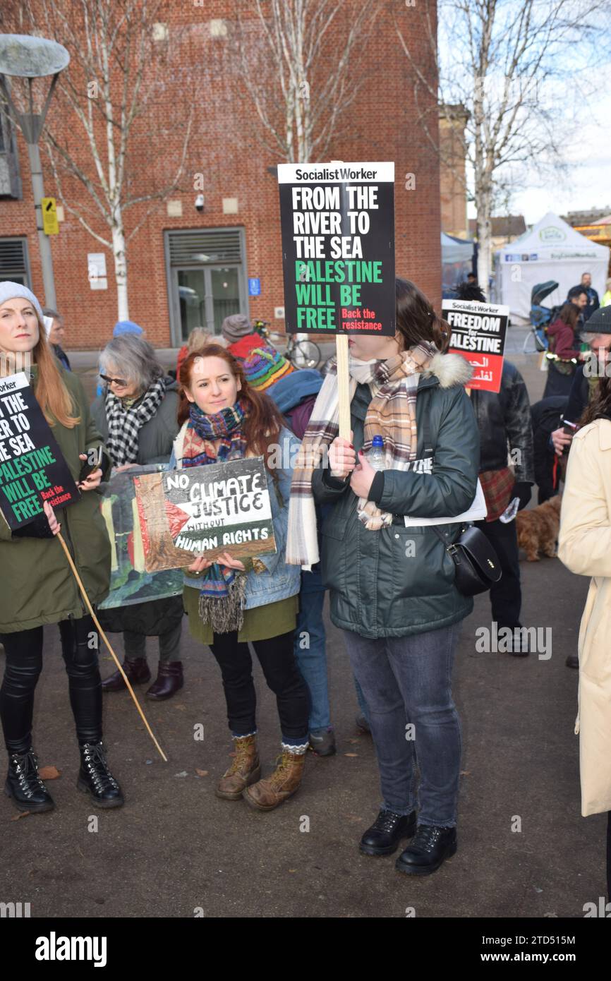 Norwich, UK 16 December 2023. National Day of Action for Palestine. Protest at bombardment of Gaza. Credit: Liz Somerville/Alamy Live News Stock Photo