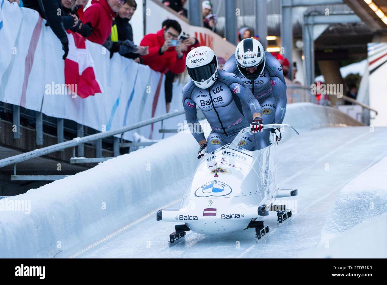 Davis Springis Emils Cipulis, Davis Springis (Lettland) am Start beim anschieben, AUT ...