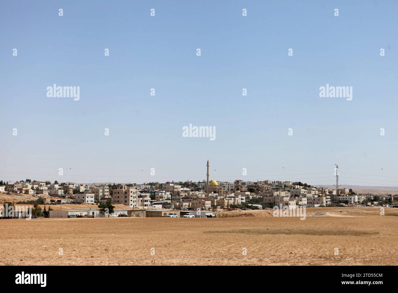 settlement in Israel. View of a Jewish Settlement on a hill in the West