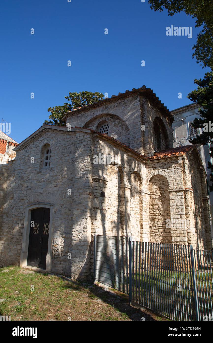 Basilica of Santa Maria del Canneto (6th Century),  Pula, Croatia Stock Photo