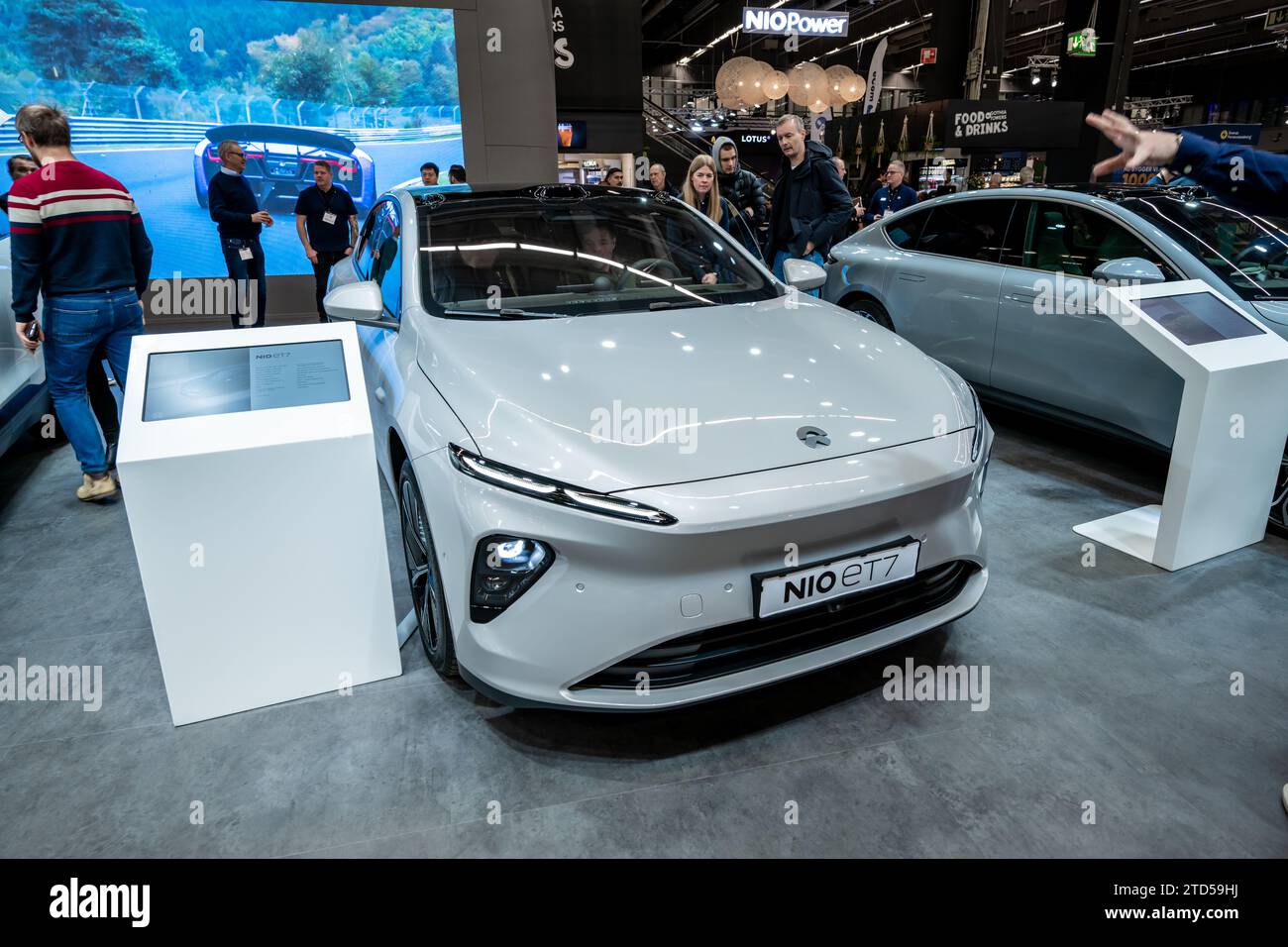 Gothenburg, Sweden december 03 2022 NIO ET5 electric car on display