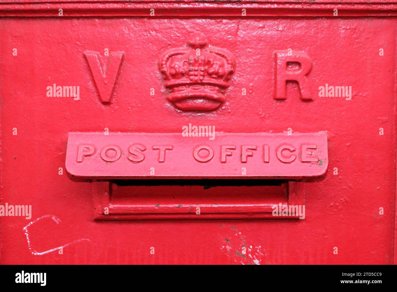 Red VR post box Royal Mail Stock Photo