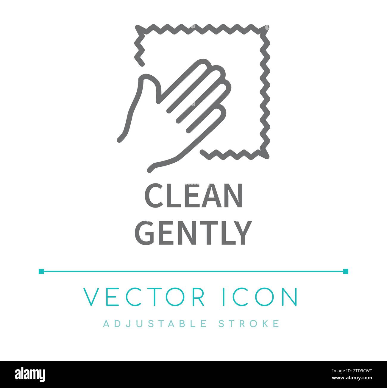 Clean Gently Jewelry Care Vector Line Icon Stock Vector