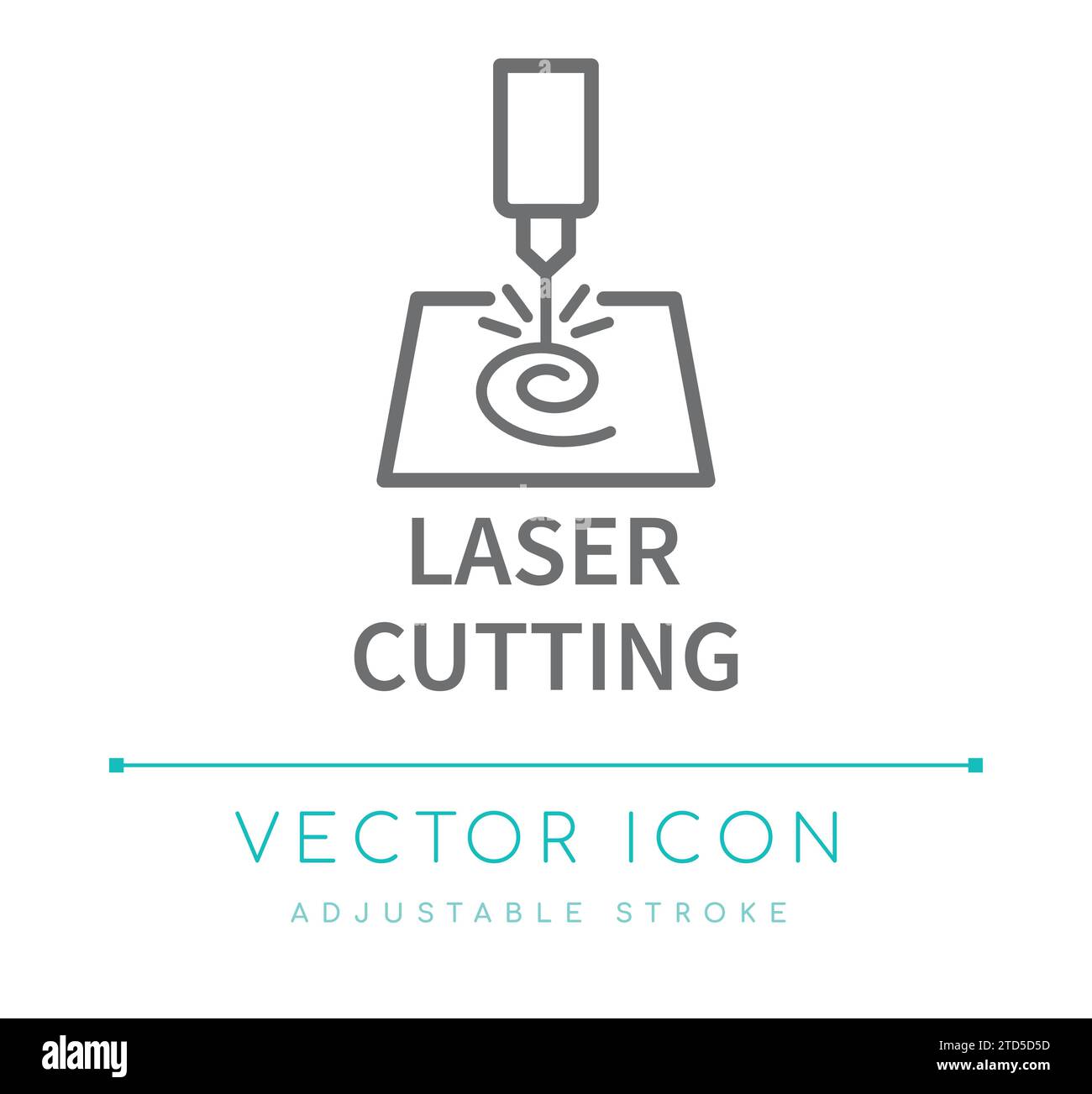 Laser Cutting Product Vector Line Icon Stock Vector Image & Art Alamy