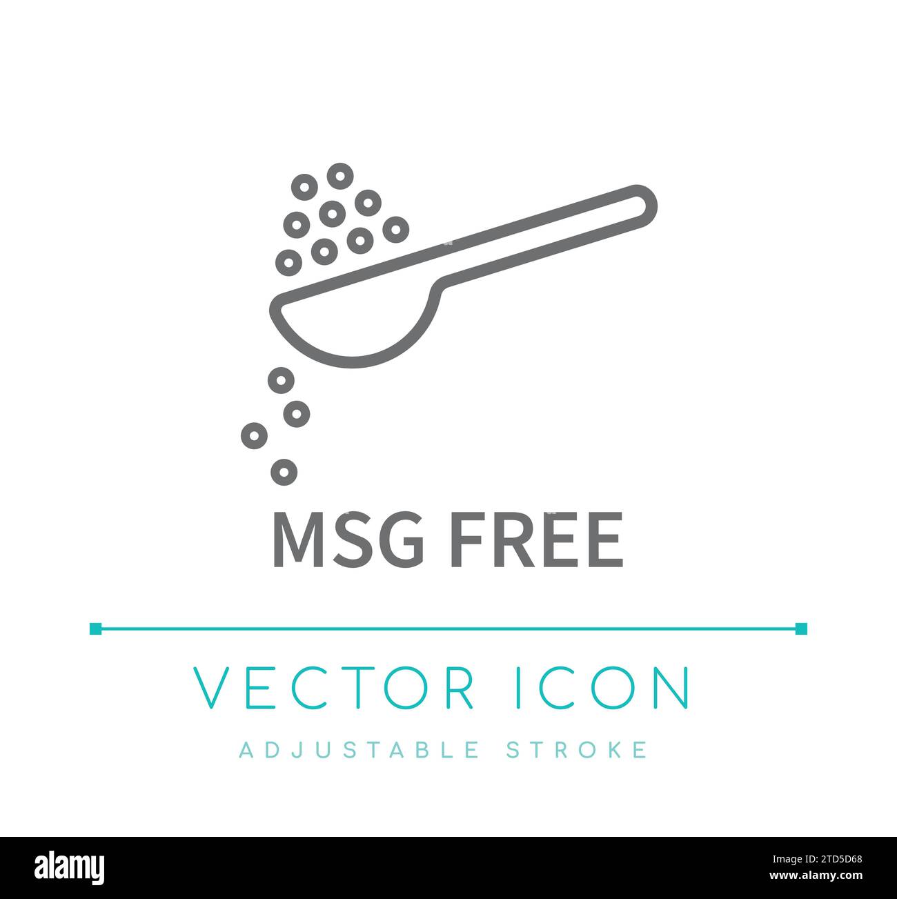 MSG Free Food Vector Line Icon Stock Vector