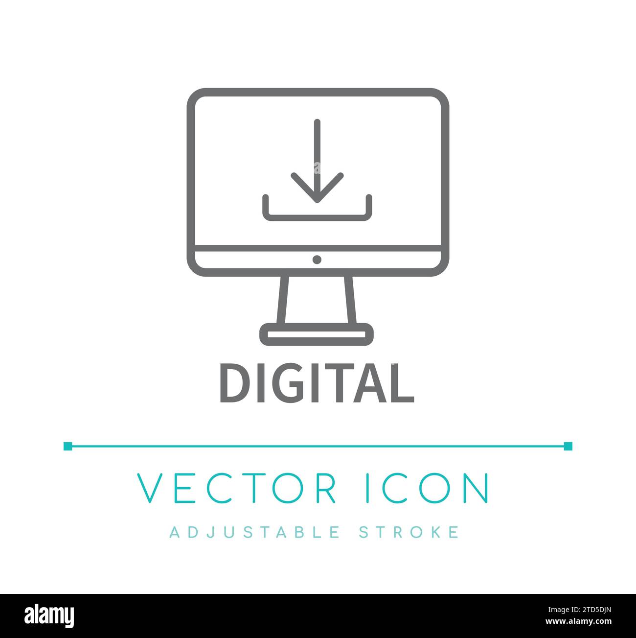 Digital Product Ecommerce Vector Line Icom Stock Vector Image & Art - Alamy