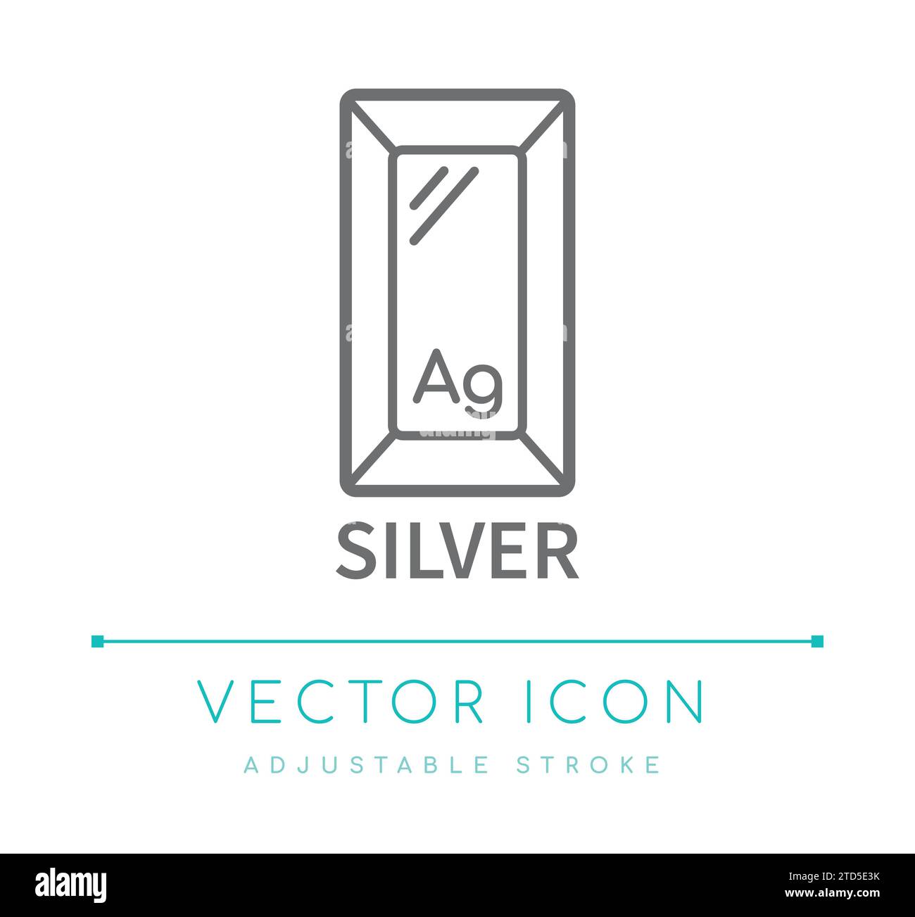 Silver Jewelry Vector Line Icon Stock Vector