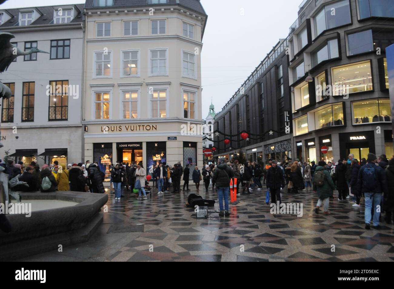 Copenhagen, Denmark /16 December 2023/.Louis vuitton store on stroeget ...