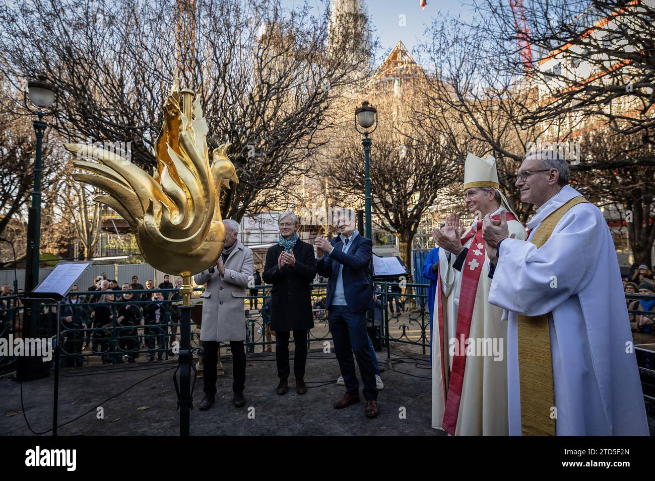 Archbishop Laurent Ulrich (2R) Of Paris And Mgr Olivier Ribadeau Dumas ...