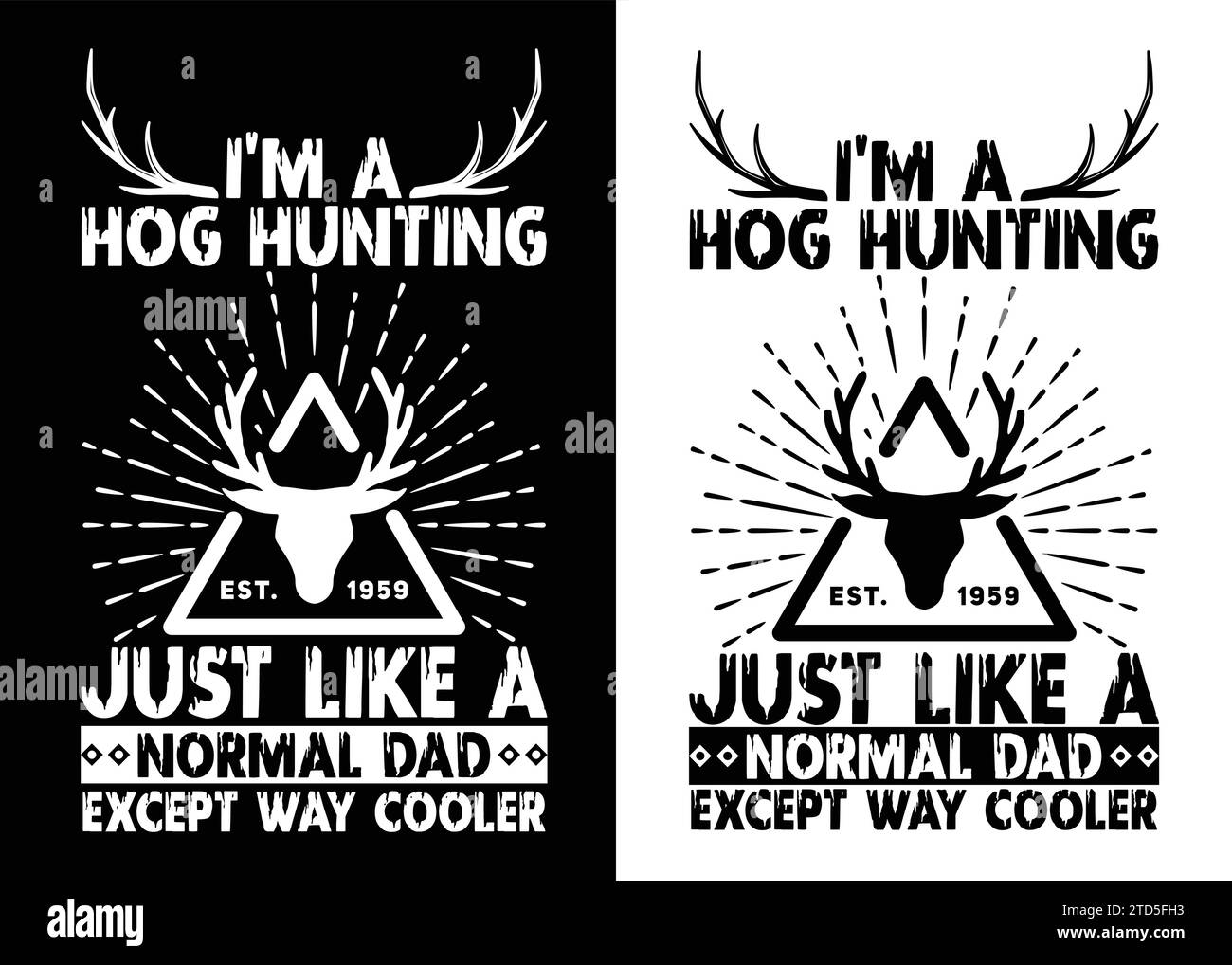 hunting tshirt design vector file, eps Stock Vector