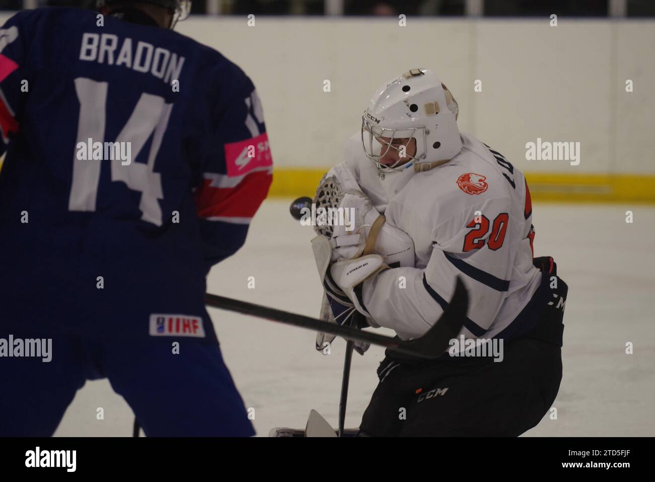 Dumfries, 11 December 2023. Sam Luitwieler playing in goal for