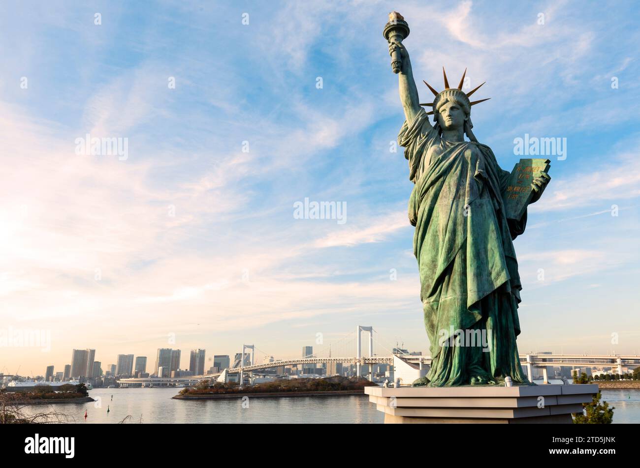 TOKYO; JAPAN december 09 Liberty statue in Odaiba on December 09