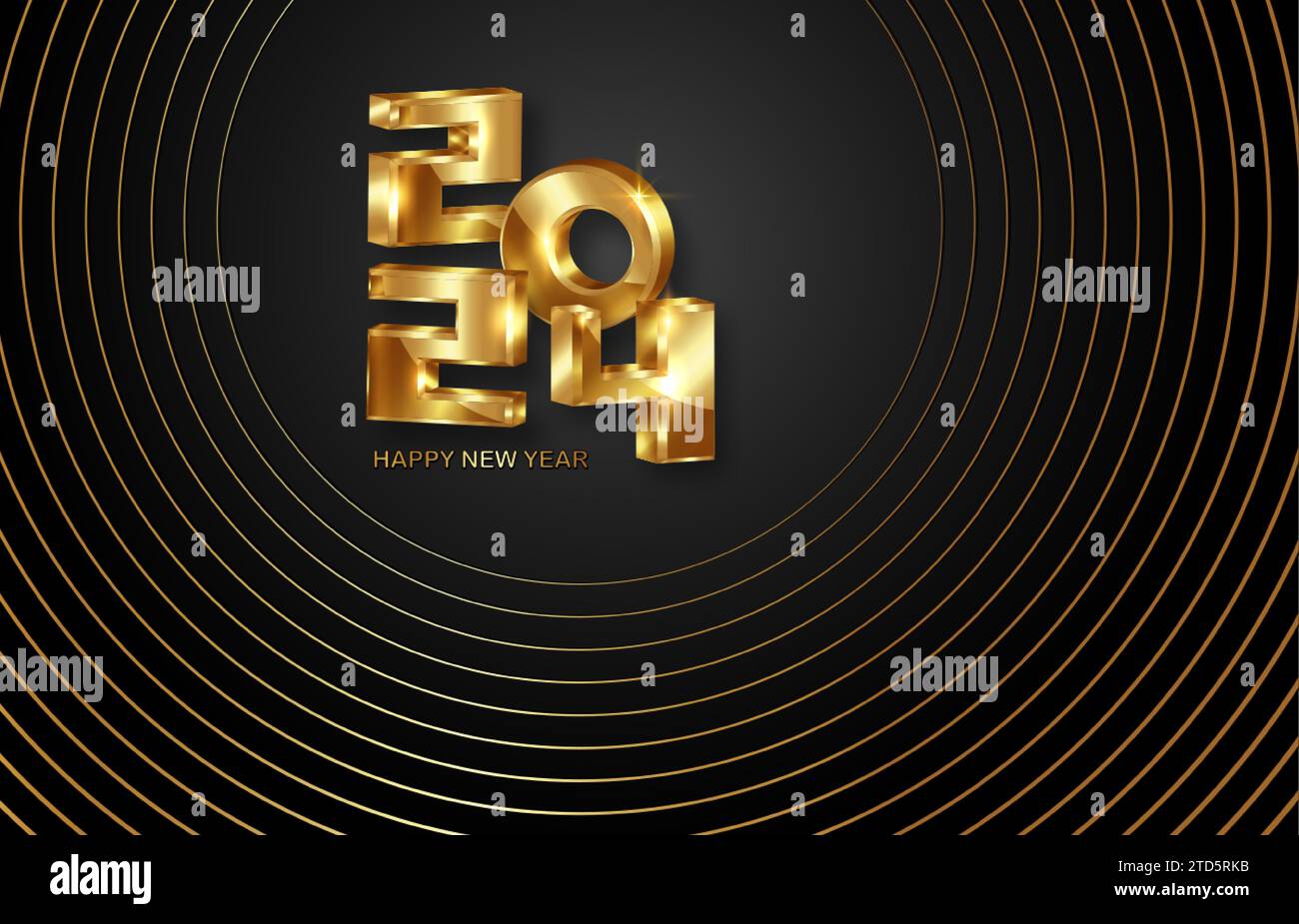 New year 2025 gold numbers. Decorative greeting card 2025 happy new