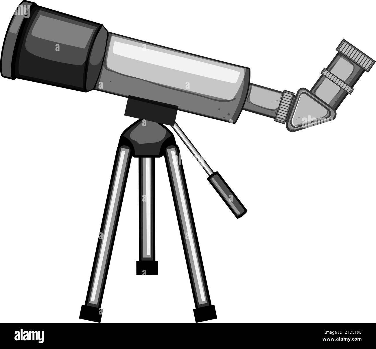 science telescope cartoon vector illustration Stock Vector Image & Art