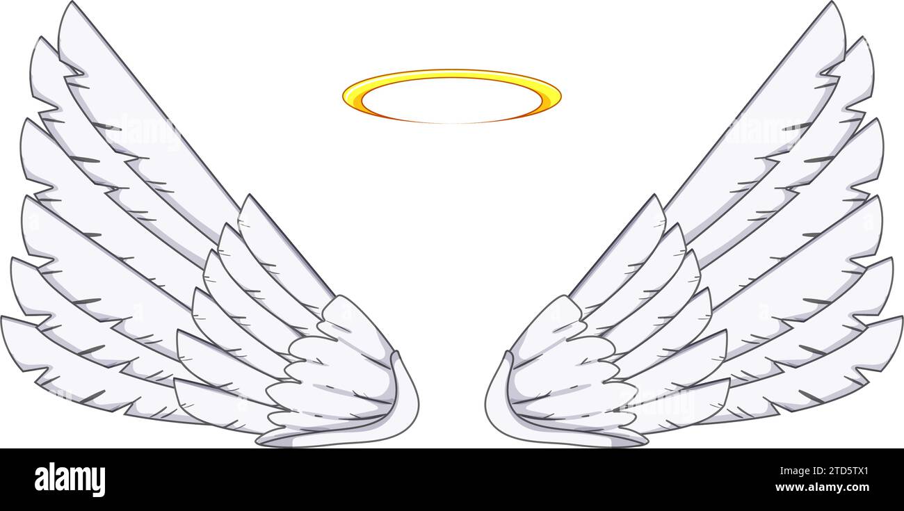 heaven wing angel cartoon vector illustration Stock Vector Image & Art Alamy