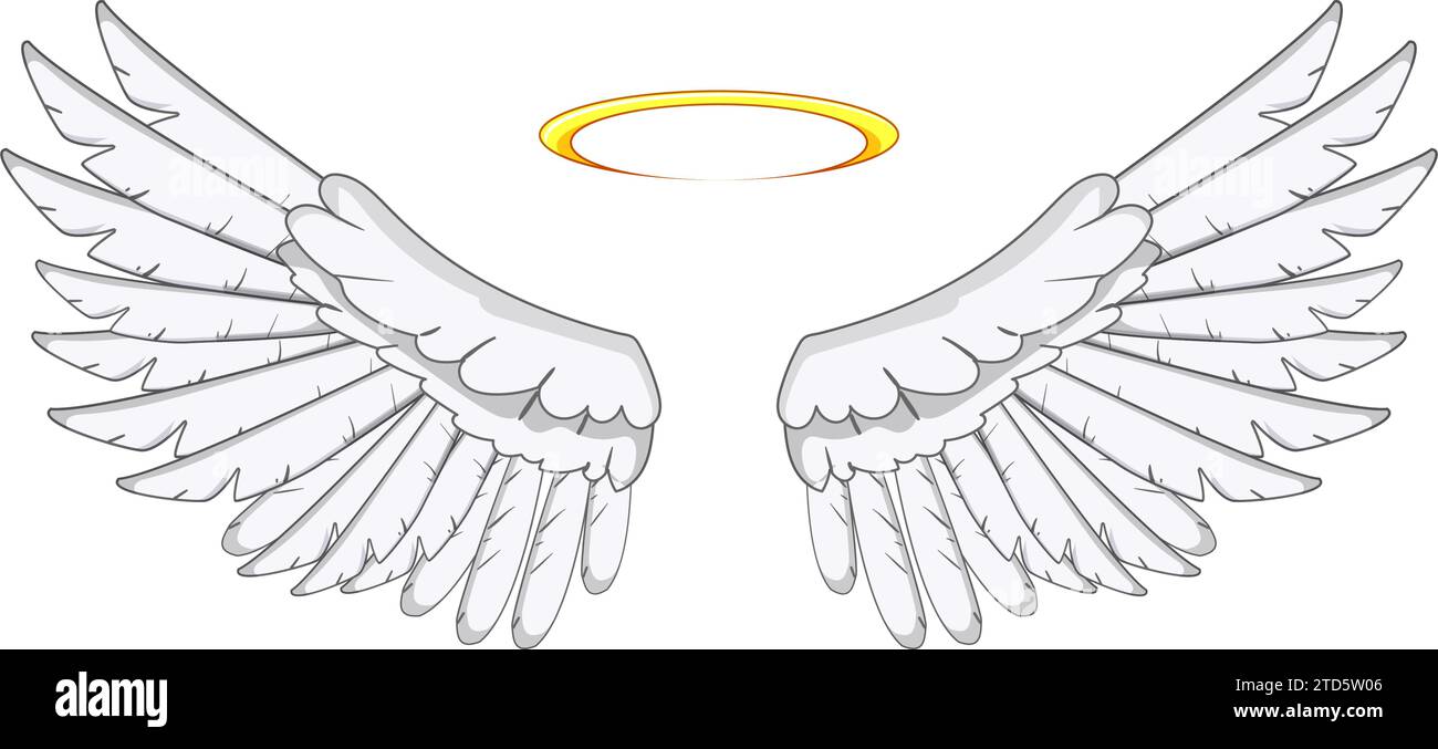 tattoo wing angel cartoon vector illustration Stock Vector Image & Art ...