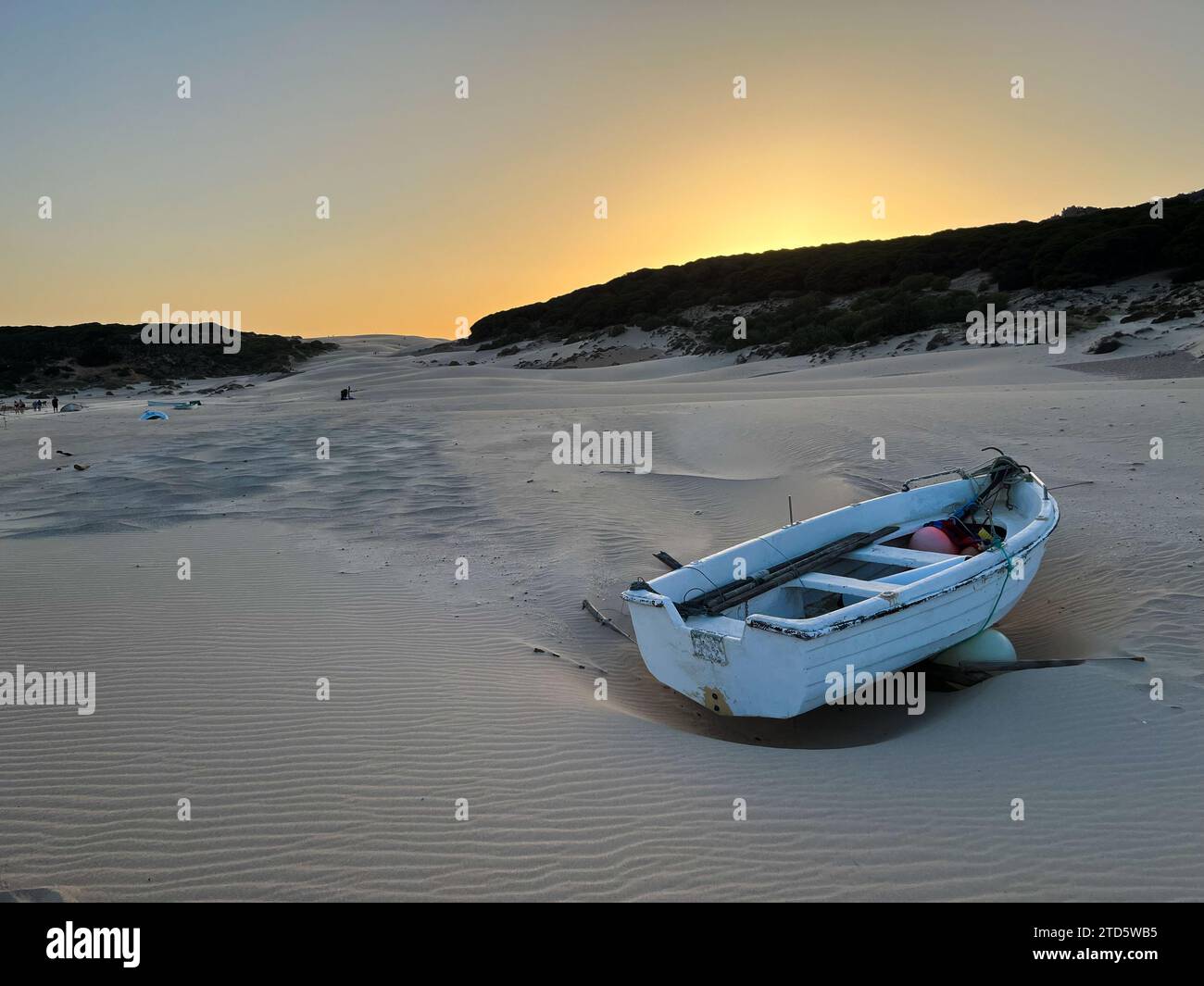 Sun set by the sea somewhere in Spain. Stock Photo