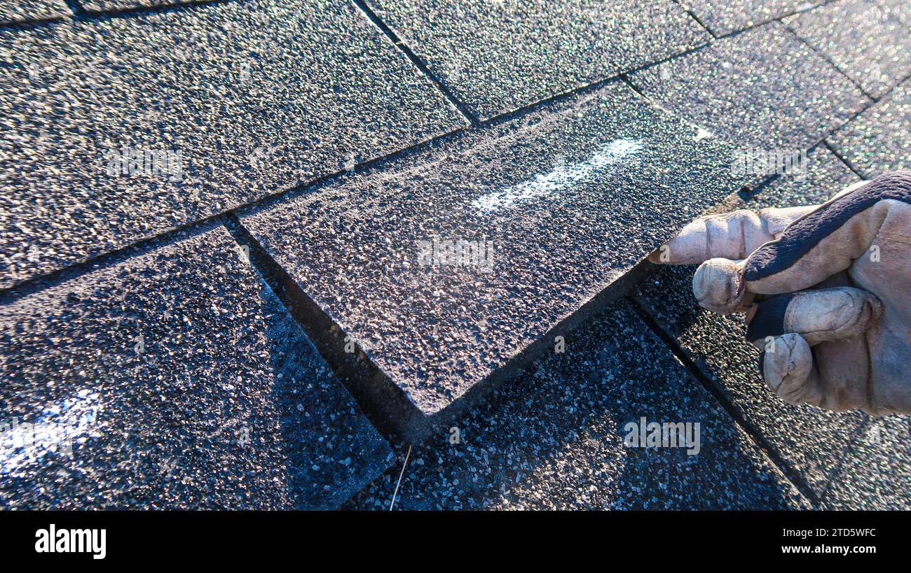 Residential roof inspection for insurance claim due to storm damage