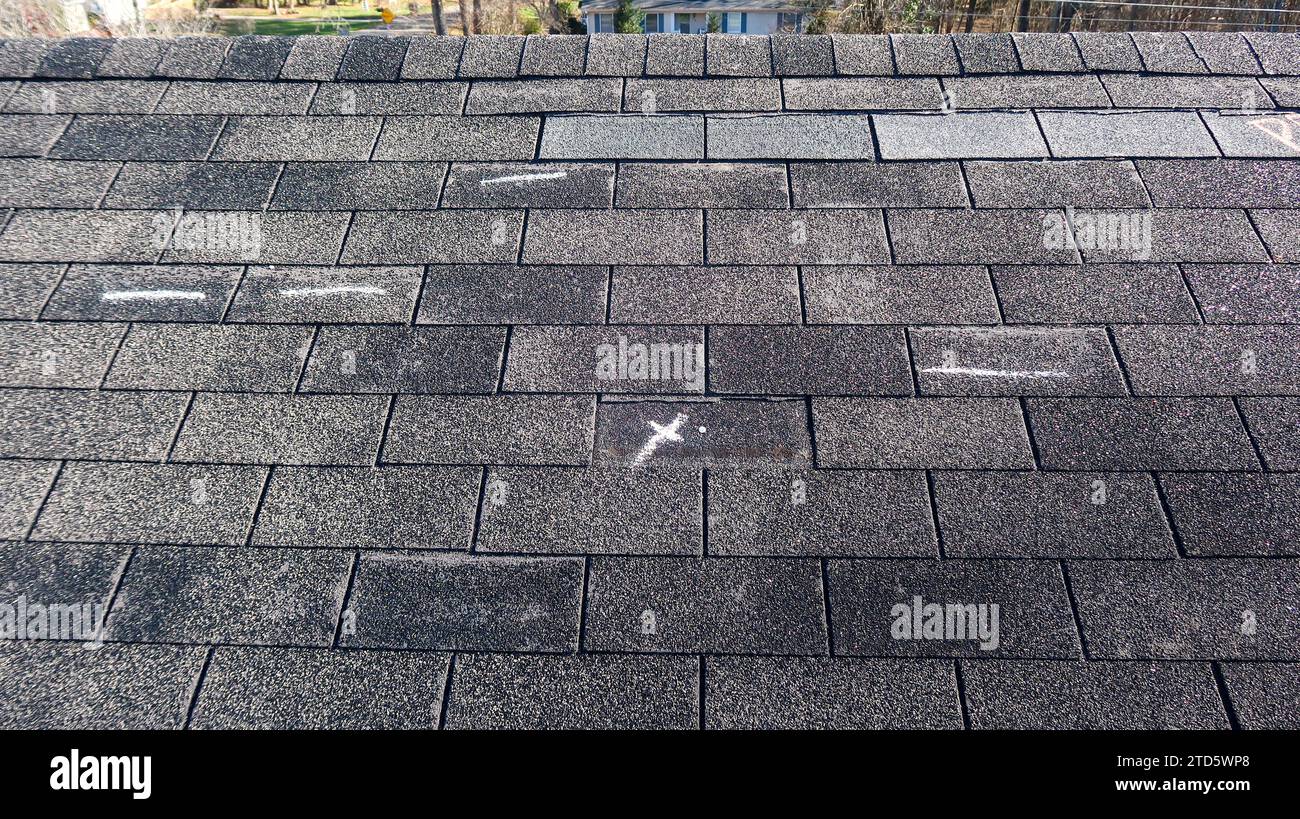 Residential roof inspection for insurance claim due to storm damage