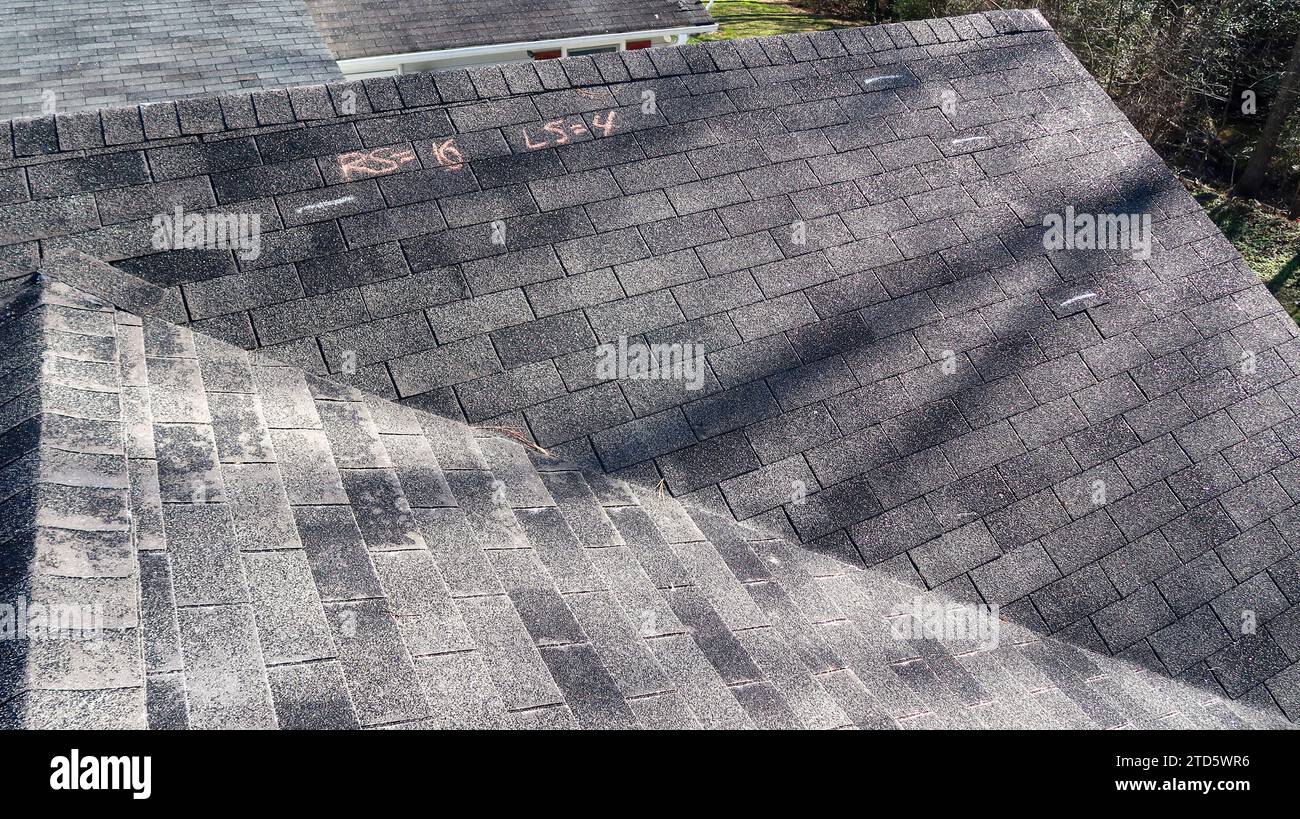 Residential roof inspection for insurance claim due to storm damage