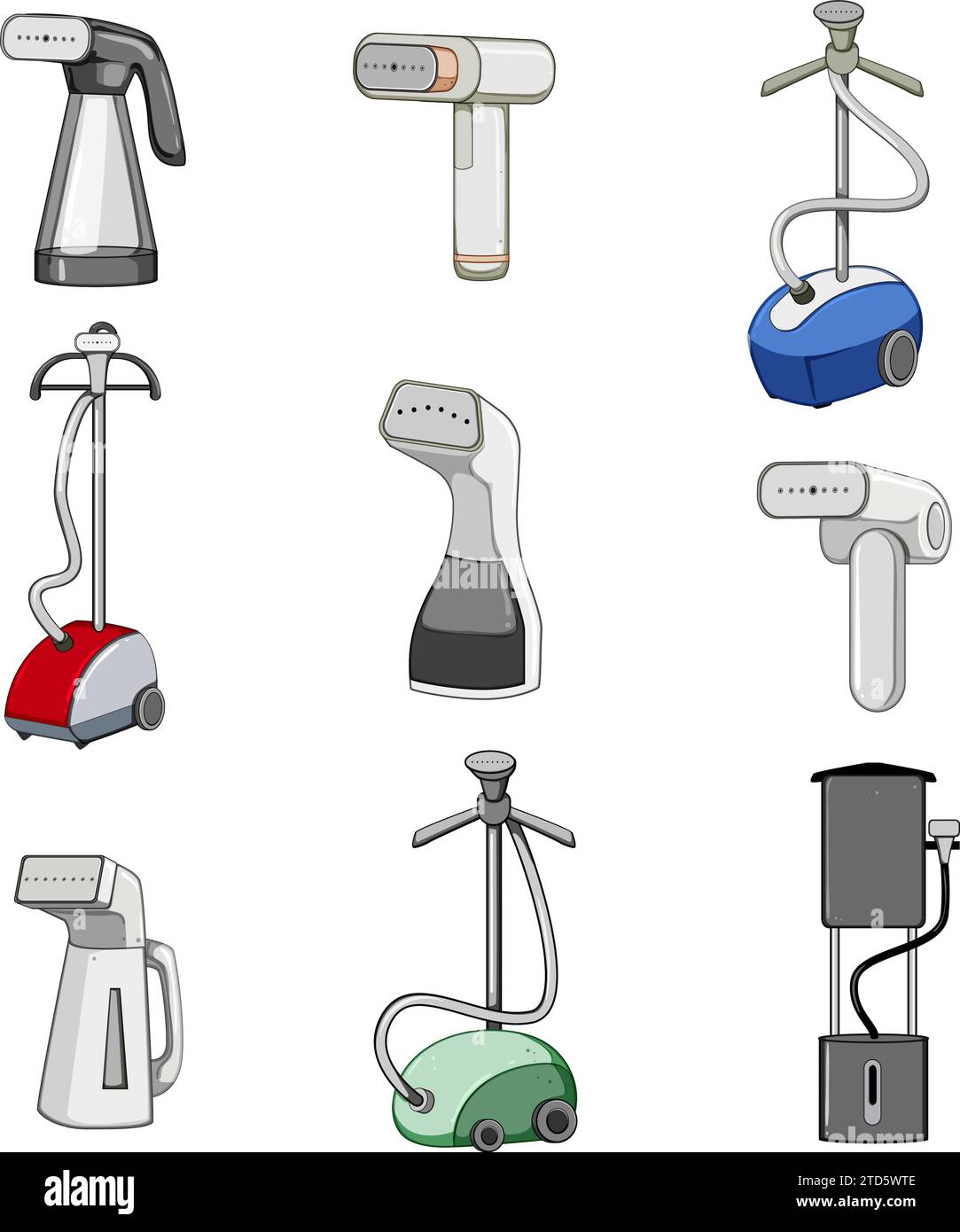 garment steamer set cartoon vector illustration Stock Vector Image ...