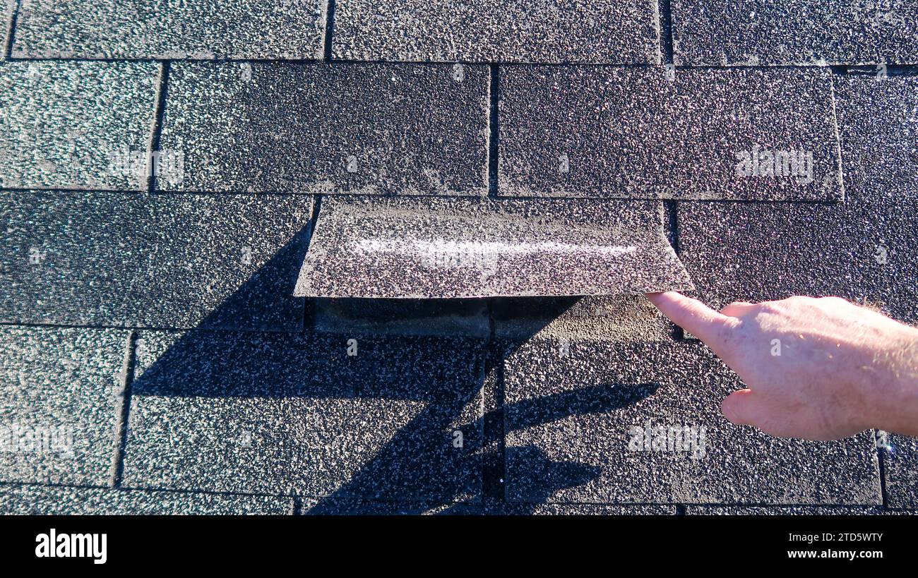 Residential roof inspection for insurance claim due to storm damage