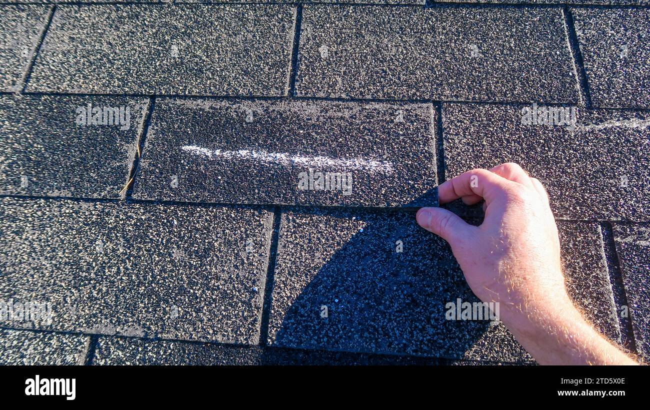 Residential roof inspection for insurance claim due to storm damage