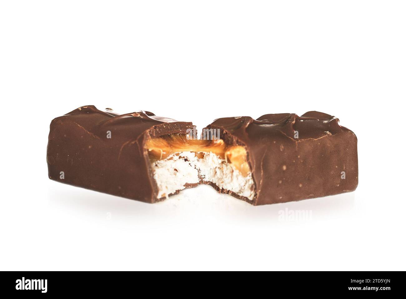 broken coconut nut caramel chocolate bar, isolated Stock Photo Alamy