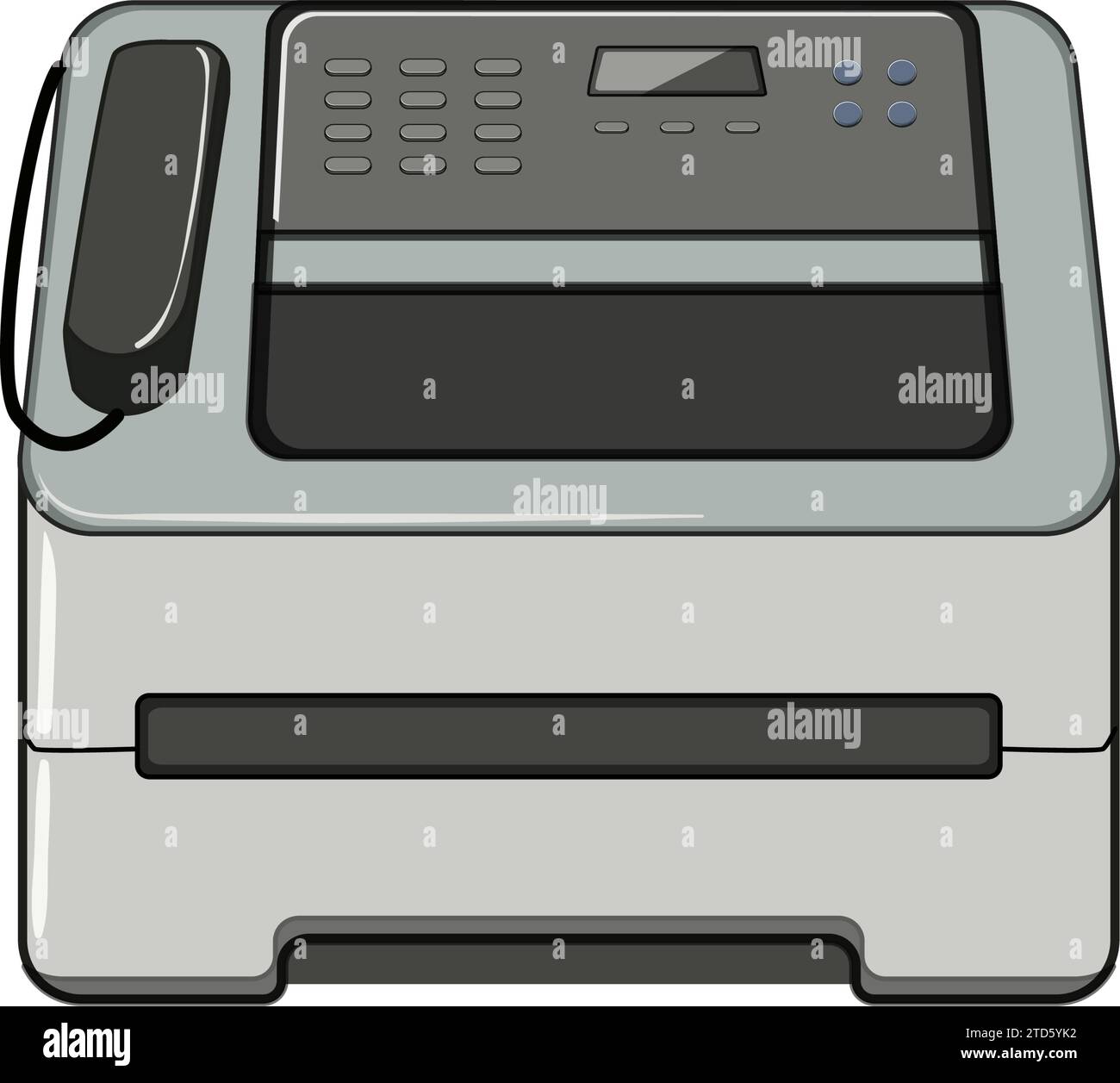 paper fax machine cartoon vector illustration Stock Vector Image & Art