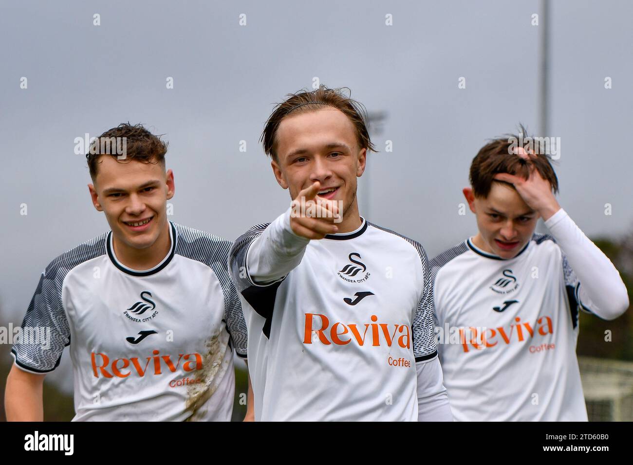 Landore, Swansea, Wales. 16 December 2023. Rohan Davies of Swansea City